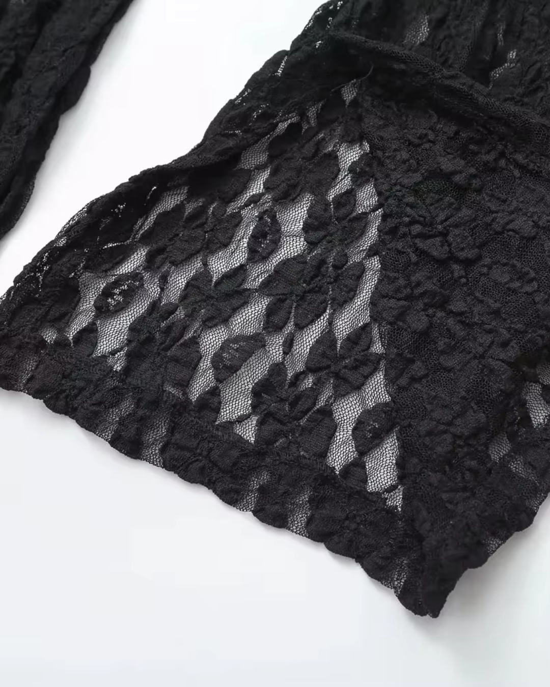 Calista – Tweedelige Set met Kant en Bloemenpatroon