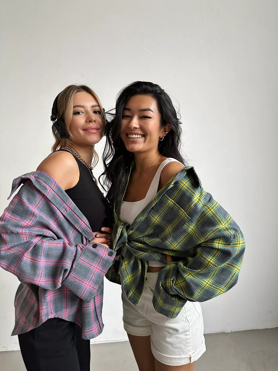 Amarisse Checked Shirt – klassiek katoenen overhemd met ruitpatroon en getailleerde pasvorm