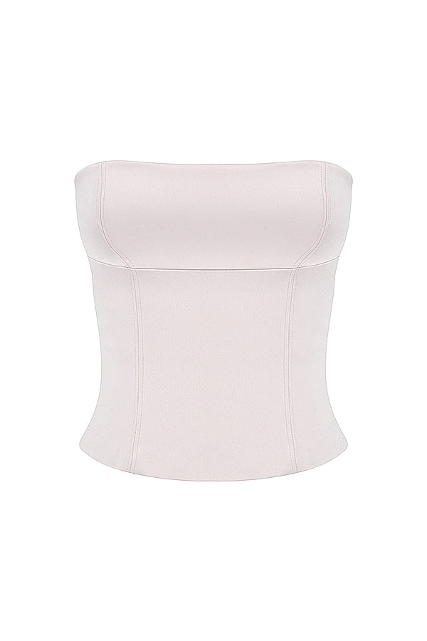 Seliora Satijnen Co-ord Set – Luxe Bandloze Top & Rechte Broek