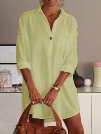 Luna - Elegante Zwarte Strandjurk met Halve Mouwen voor Zomerse Dagen