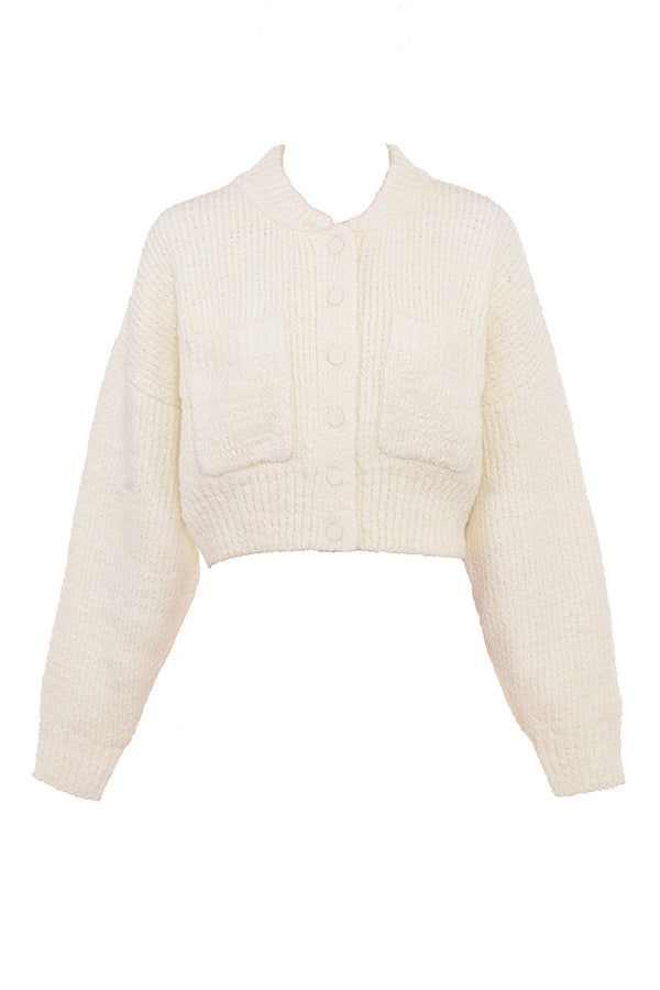 Esmé Knit Vest – Zacht Crèmekleurig Gebreid Vest met Tijdloze Elegantie