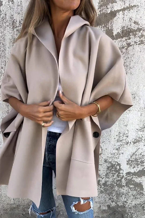 Corinne Cape Coat – oversized damesjas met moderne elegantie en casual comfort
