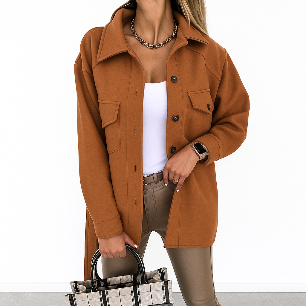 Maëlle – Chique Wollen Jas met Getailleerde Pasvorm en Tijdloze Elegantie