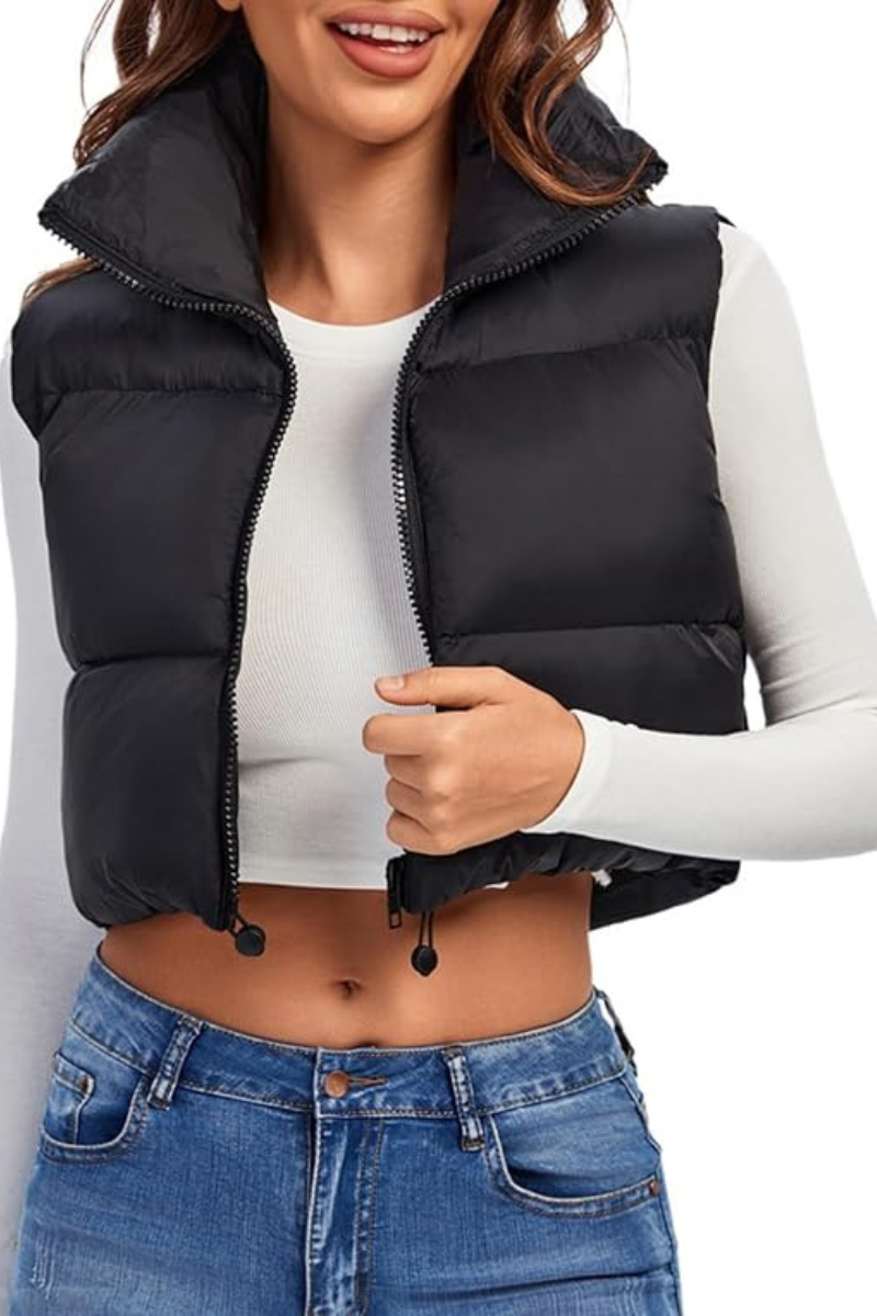 Nerina Bodywarmer – Modieuze Cropped Bodywarmer voor een Sportieve Look