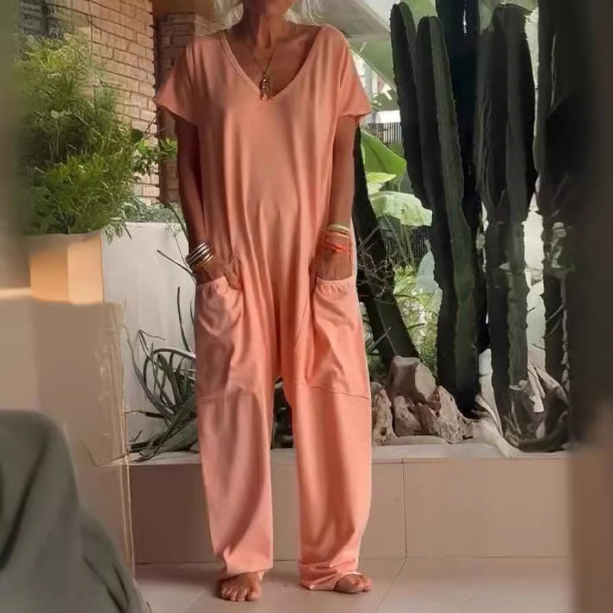 Zafira - Losse Fit Jumpsuit van Ademend Katoen voor Dagelijks Comfort