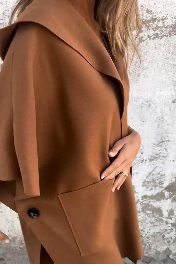 Corinne Cape Coat – oversized damesjas met moderne elegantie en casual comfort