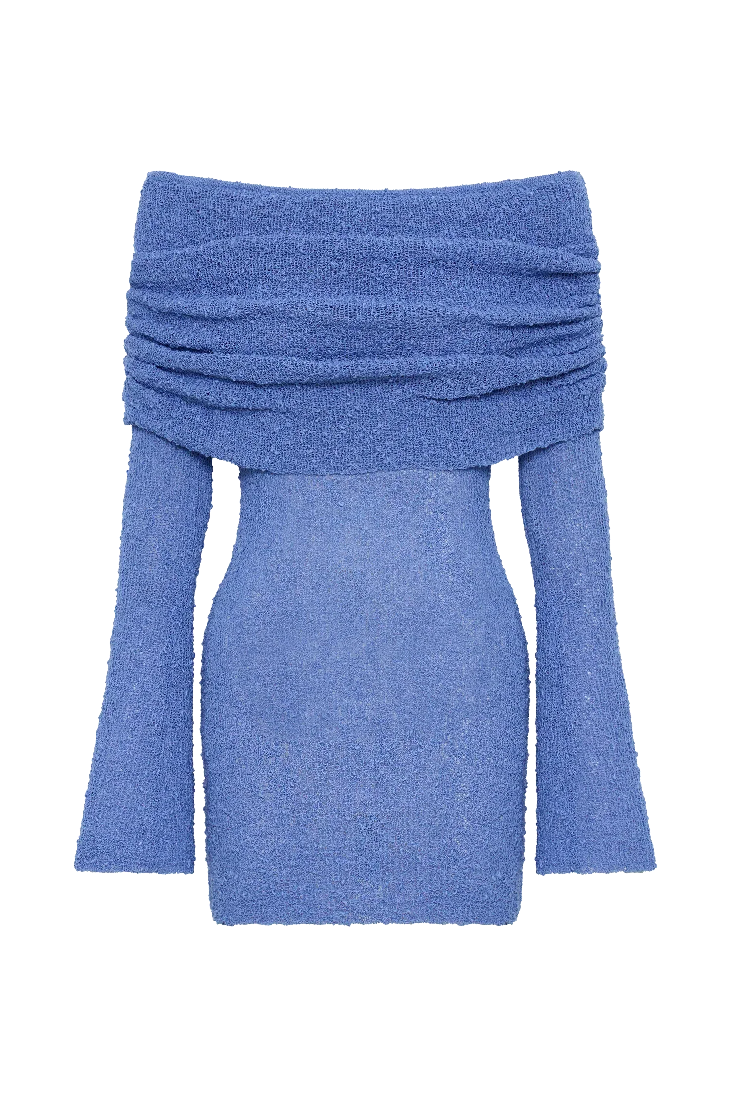 Off-shoulder gebreide mini jurk voor dames – open knit en stijlvol