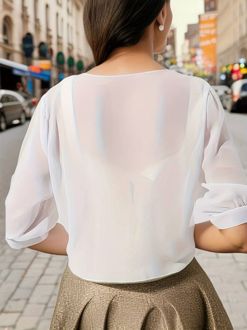 Lunaria - Lichte Blouse met Open Voorkant in Verfrissende Pasteltinten voor een Elegante Lenteoutfit