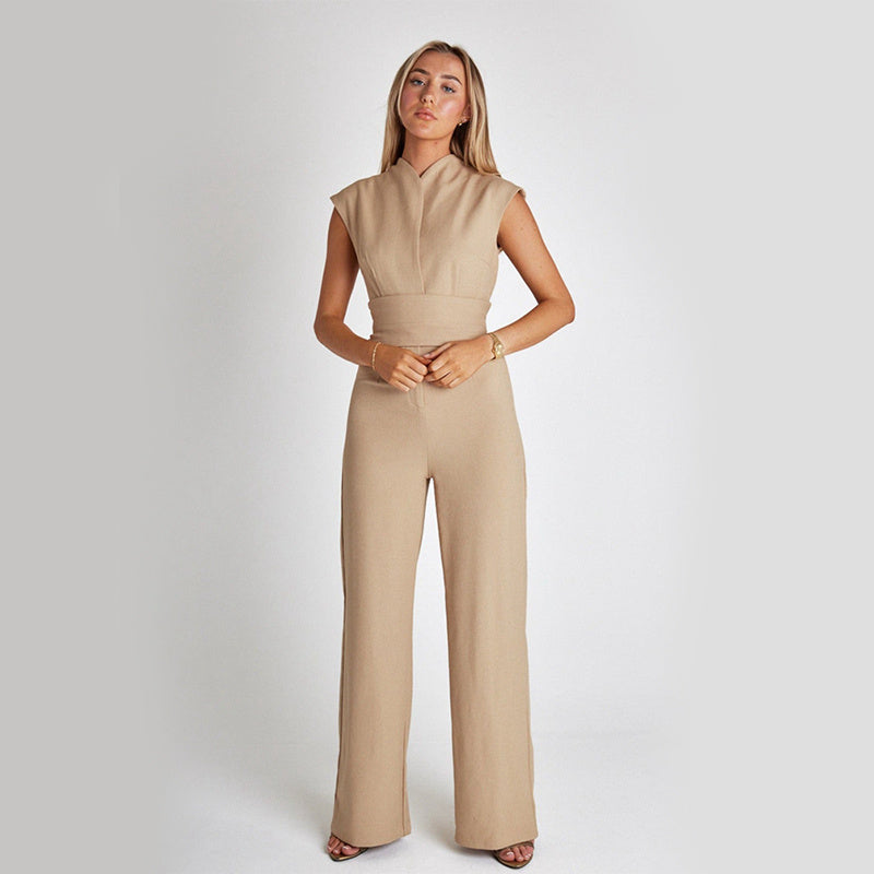 Mouwloze Wide Leg Jumpsuit Dames – Luchtig & Elegant