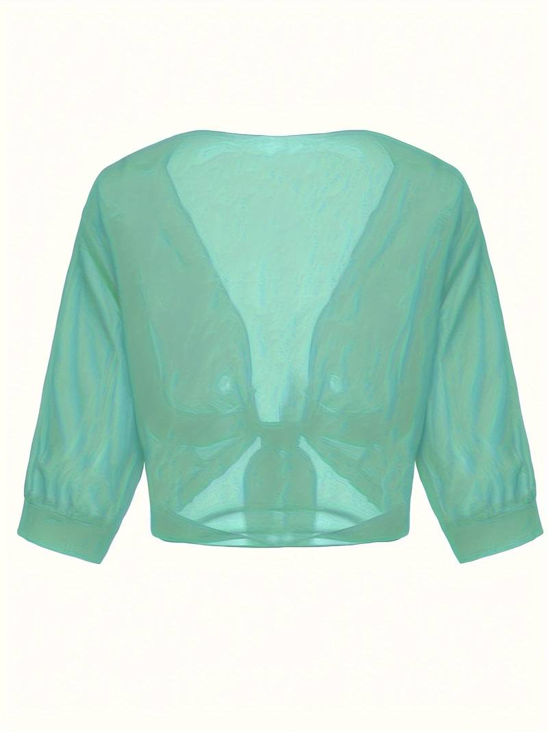 Lunaria - Lichte Blouse met Open Voorkant in Verfrissende Pasteltinten voor een Elegante Lenteoutfit