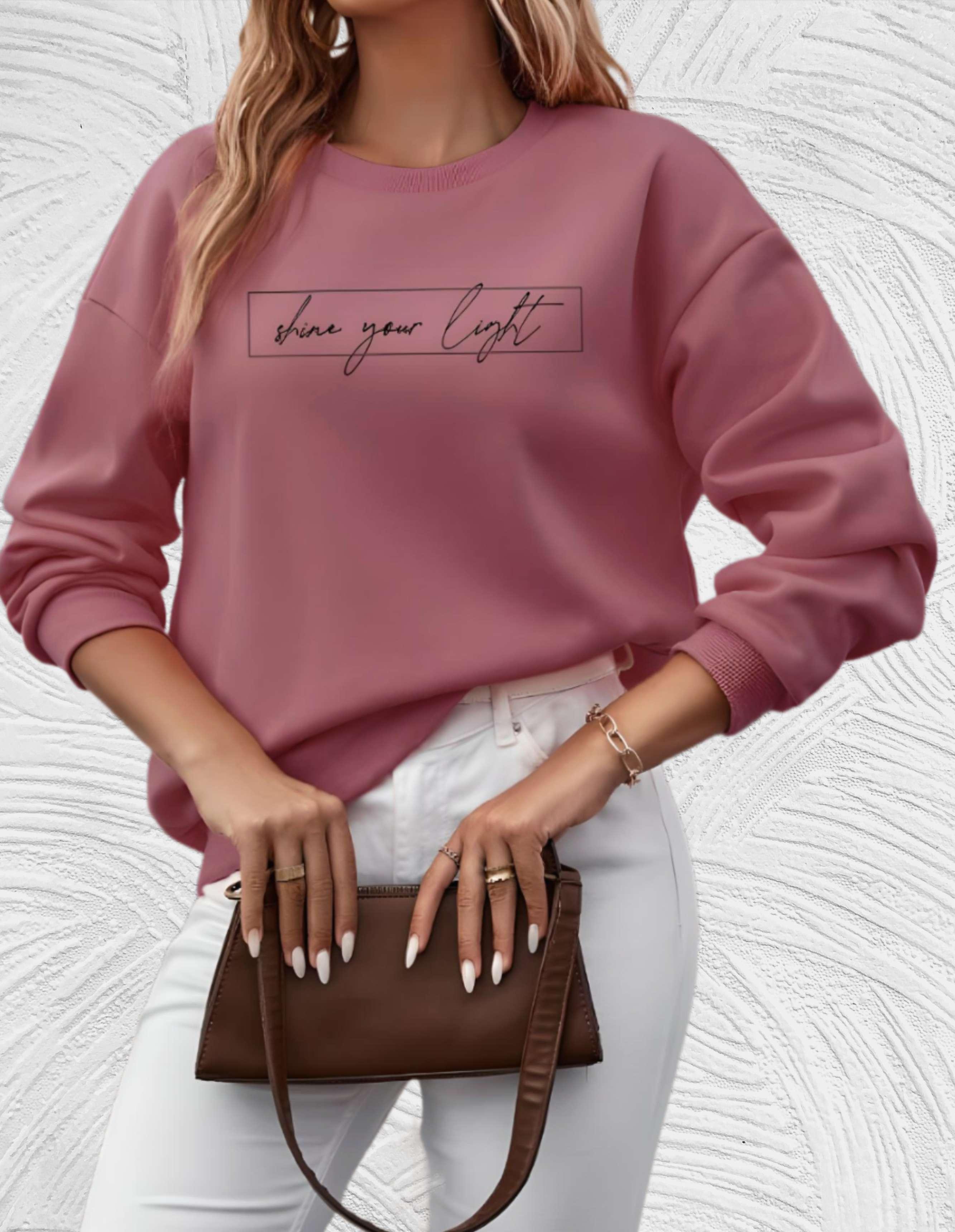 Elaris – Oversized Dames Sweatshirt met Slogan Print