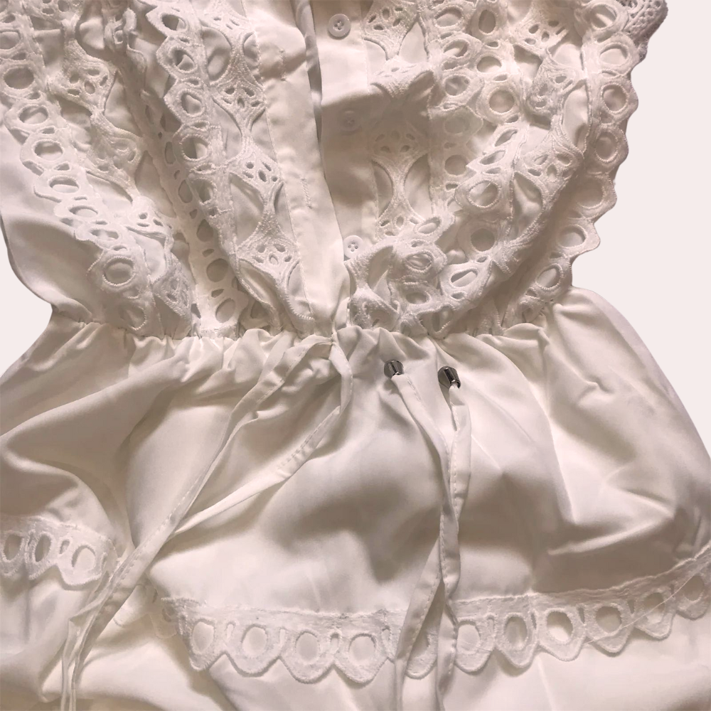 Selvianne – Glamoureuze lange kanten jurk met verfijnde details