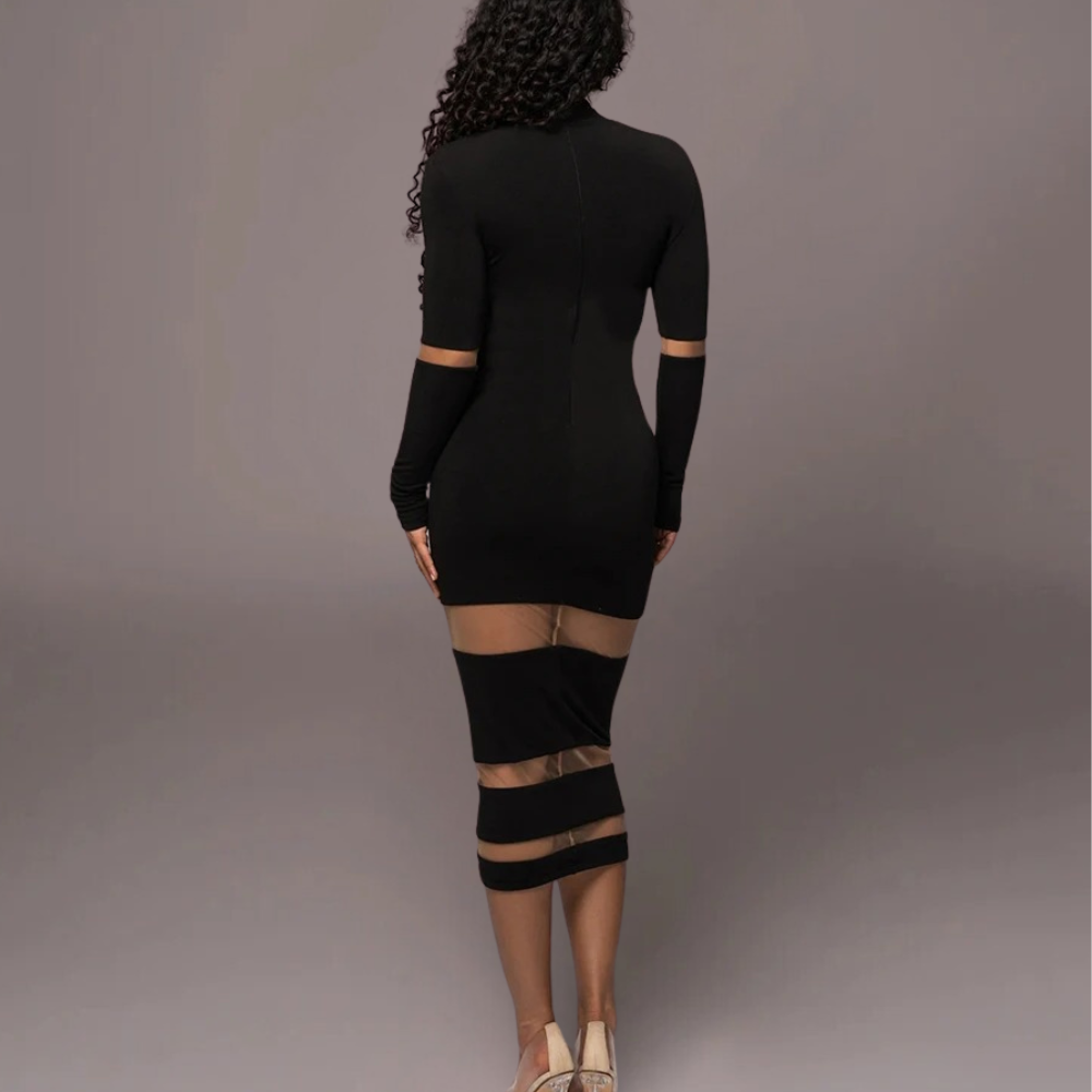 Annessa – Elegante damesjurk met flatterende halslijn en moeiteloze charme