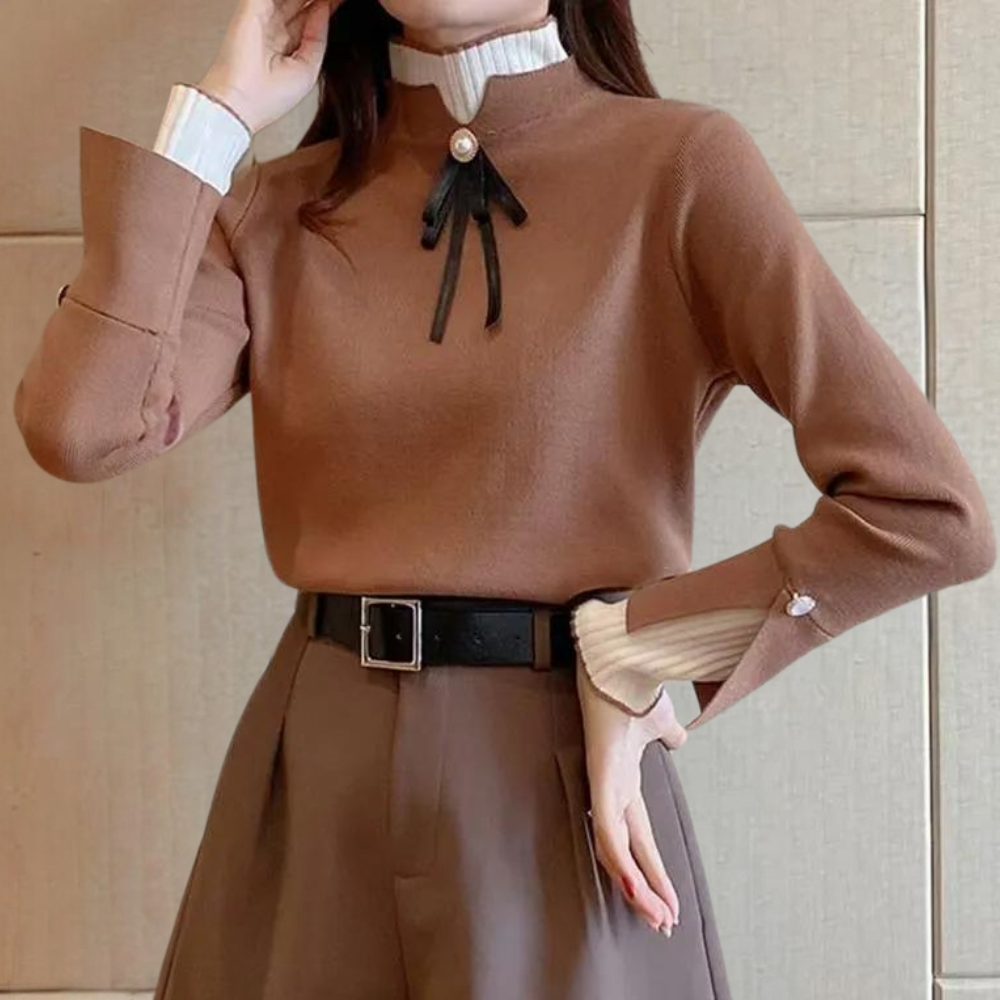 Elarise – Damestrui met Hoge Hals, Stijlvol & Comfortabel, Perfect voor Herfst en Winter