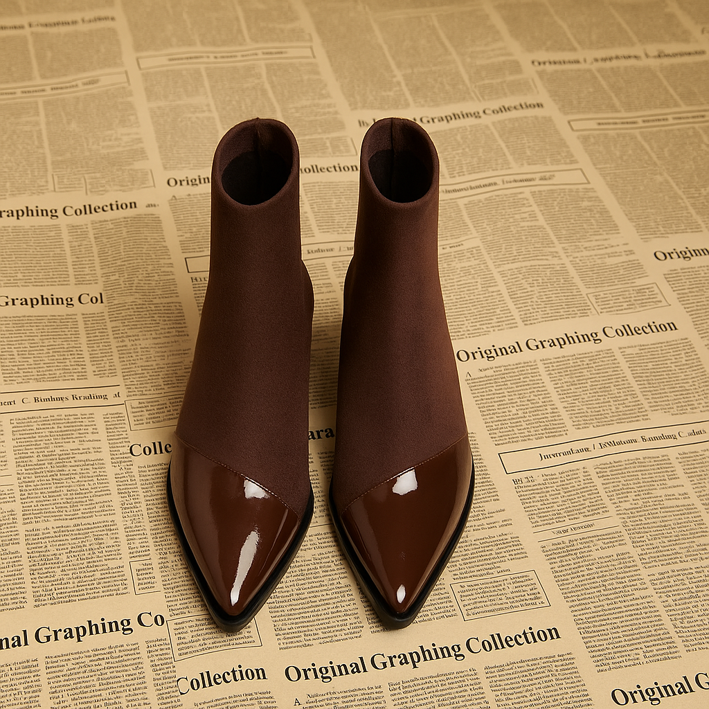 Élodine Enkellaarsjes – Tijdloze Verfijning met een Glanzende Twist