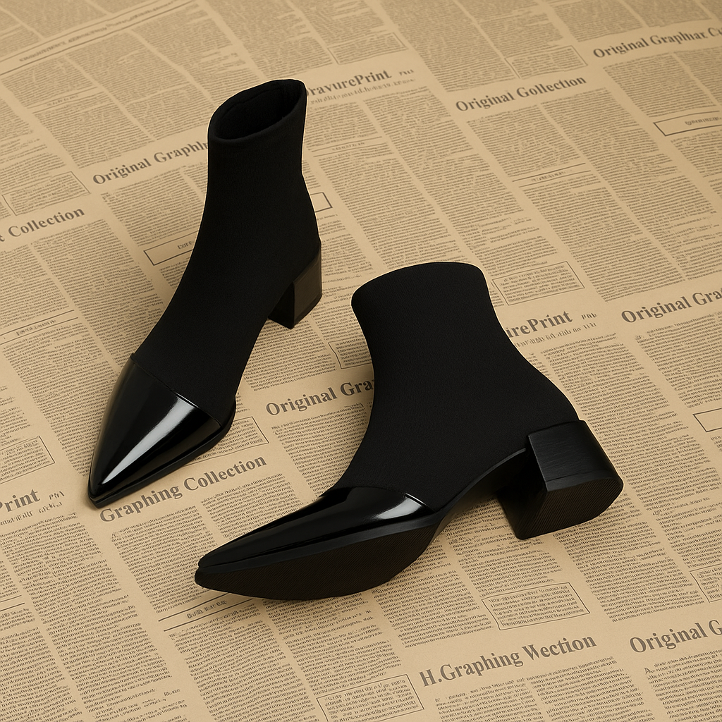 Élodine Enkellaarsjes – Tijdloze Verfijning met een Glanzende Twist