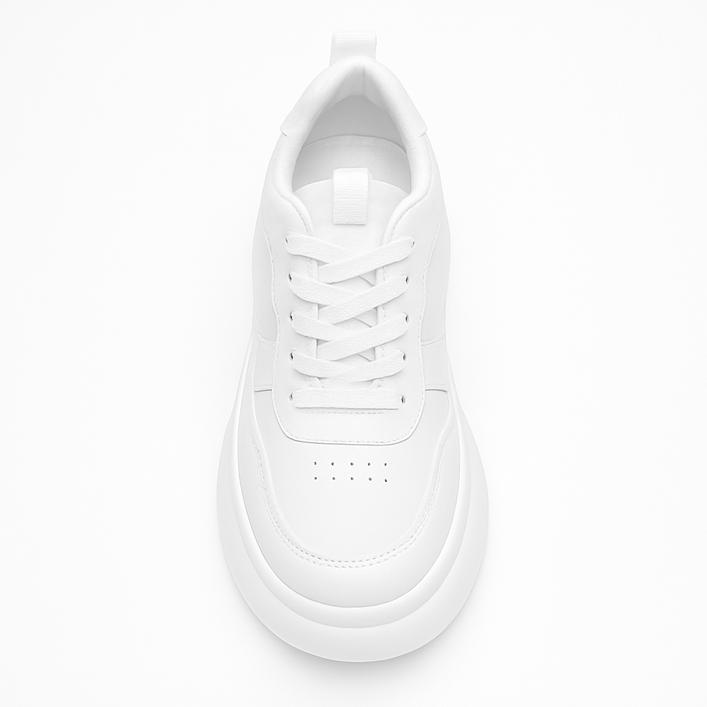 Lyra - Trendy Witte Plateau Sneakers voor Optimale Comfort en Stijl
