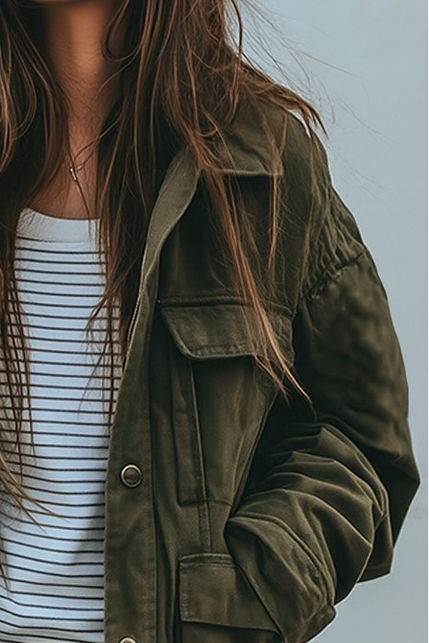 Mathilde Vintage Jacket – Retro damesjas met winddichte bescherming en praktische details