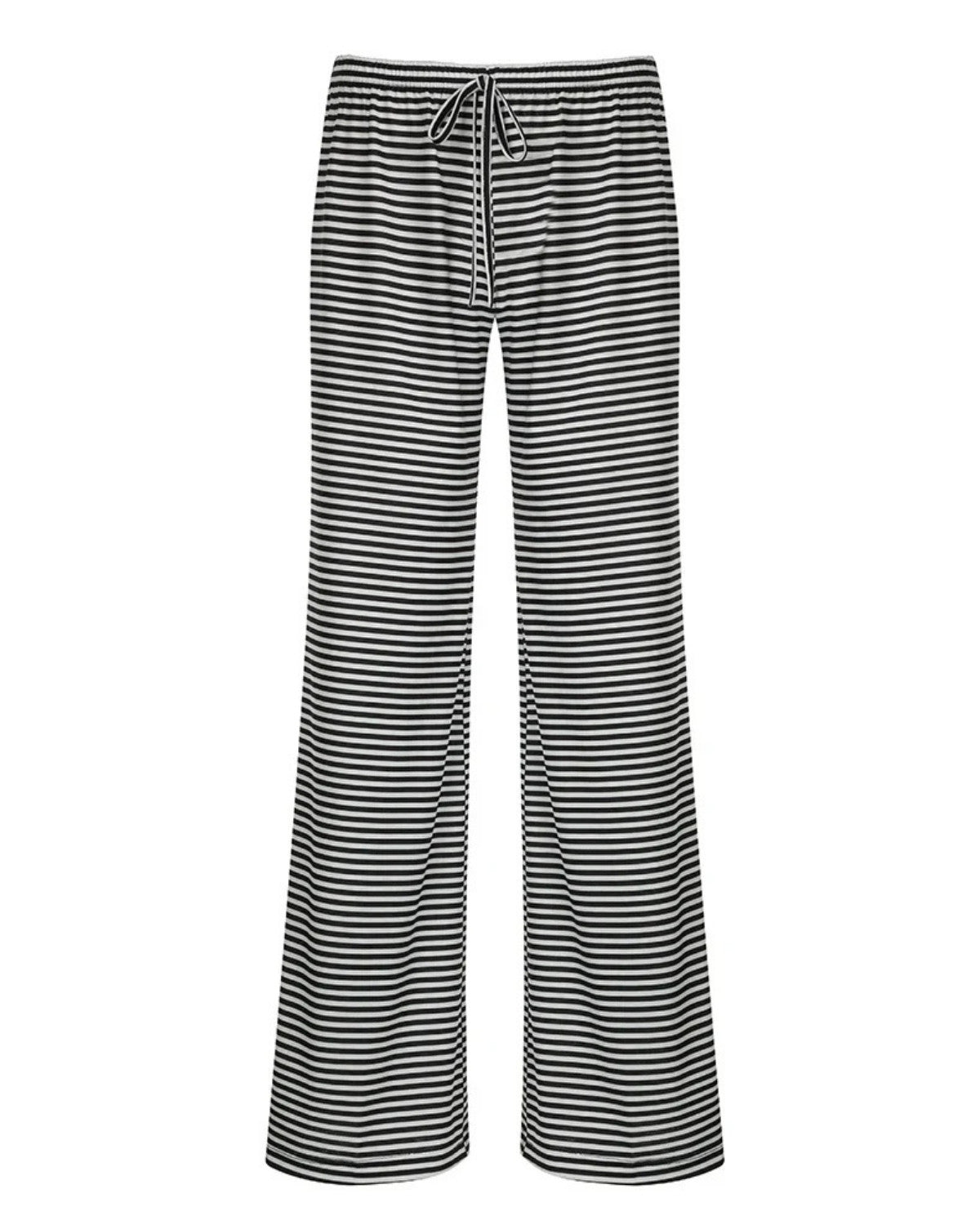 Serena Striped Lounge Pants – Elegante Gestreepte Damesbroek met Tijdloze Flair