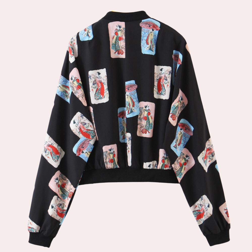 NARA - Elegant Zwart Jack voor Dames met Rits en Ruime Zakken