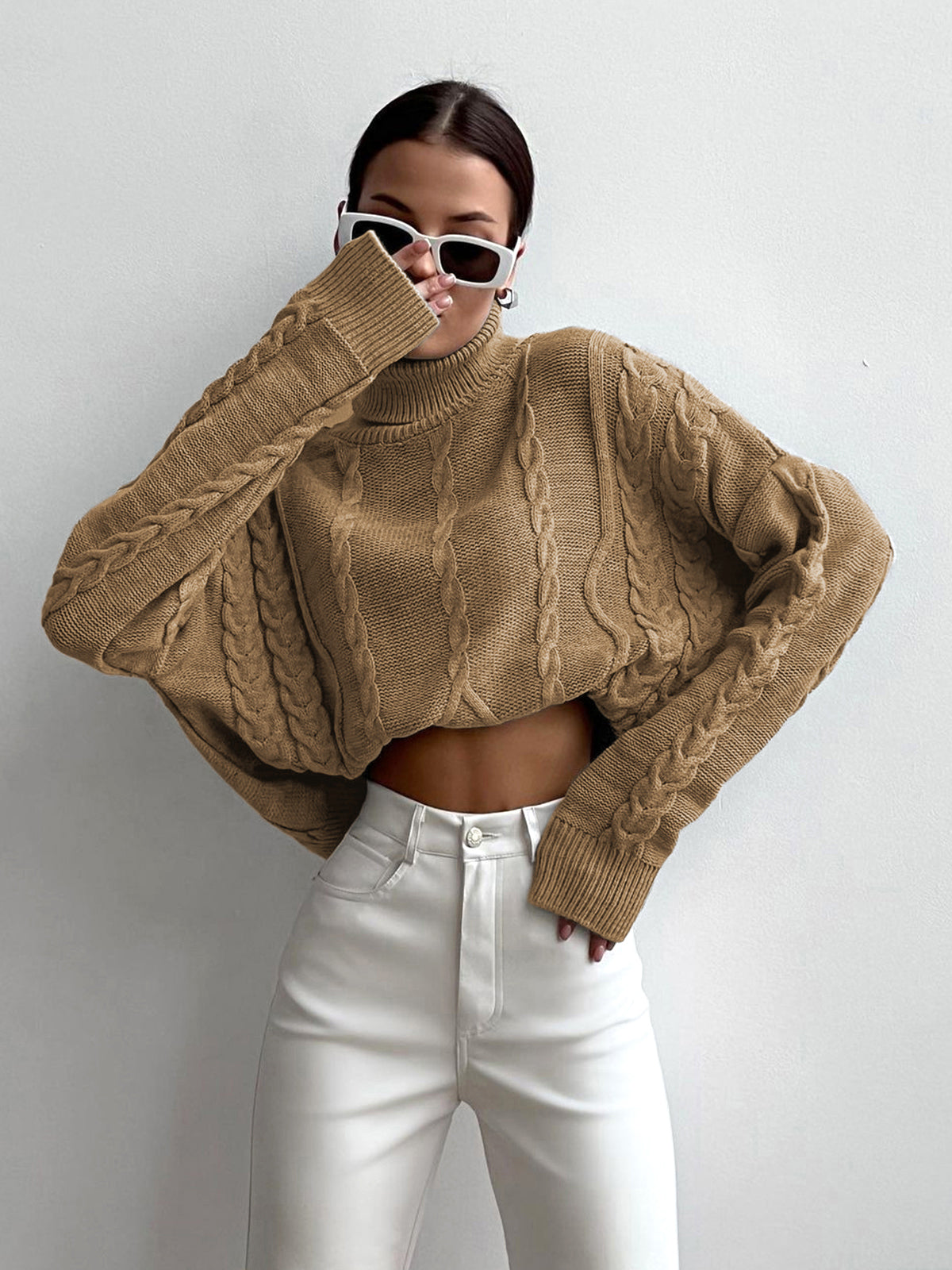 Célina – Oversized dames turtleneck trui van zacht gebreid materiaal