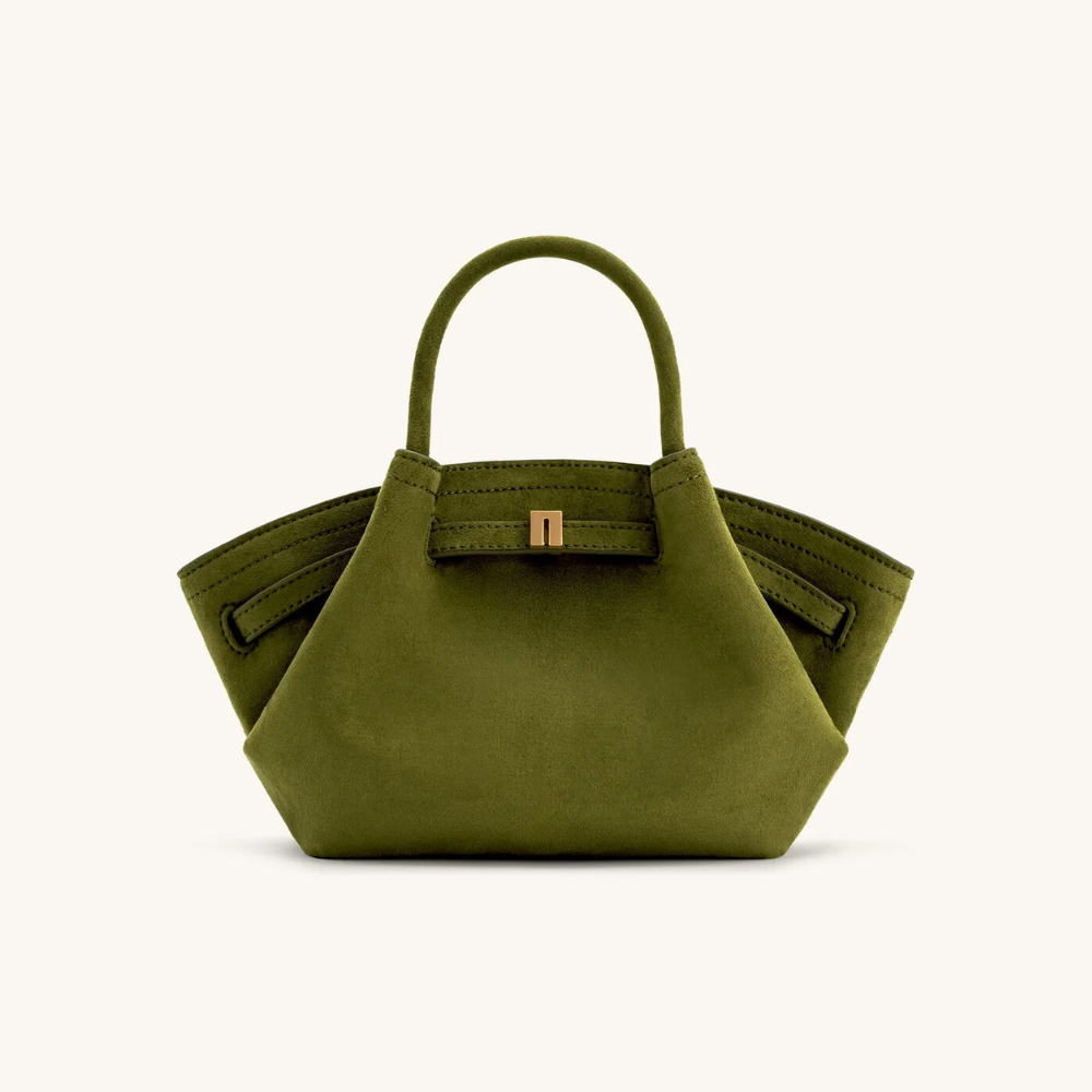 Calista Mini Tote van Vegan Suède – Tijdloze Elegantie in Compact Design