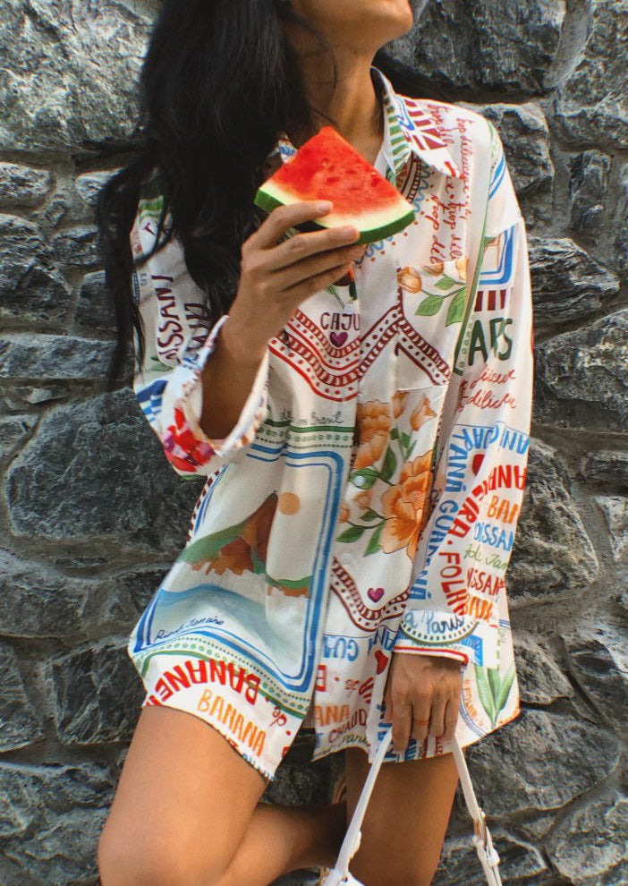 Dames linnen zomerset met oversized shirt en shorts – luchtig en casual