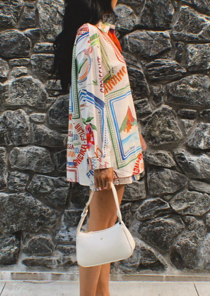 Dames linnen zomerset met oversized shirt en shorts – luchtig en casual