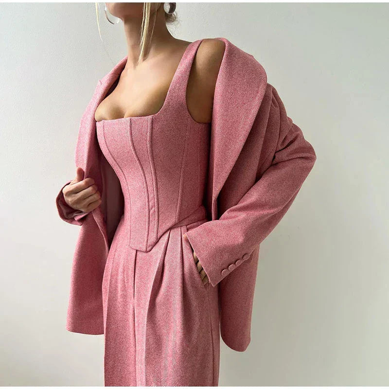 Evelora Elegant Driedelig Power-Pak – Tijdloze Klasse & Zelfverzekerde Stijl