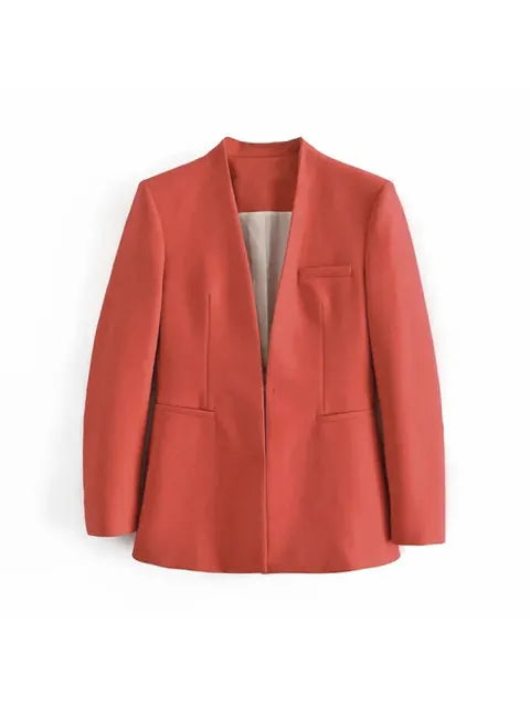 Selvara – Dames Tweedelige Business Set met Blazer & Slim-Fit Broek