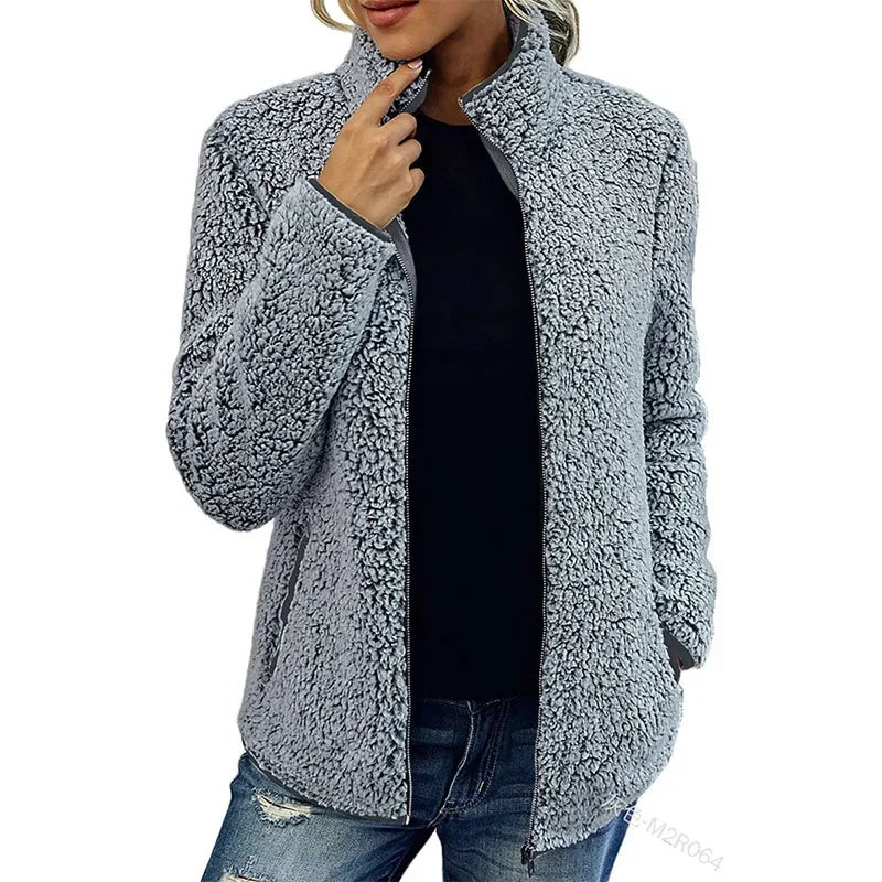 Noelle – Luxe Fleece Jacket met Tijdloze Elegantie en Zachte Warmte