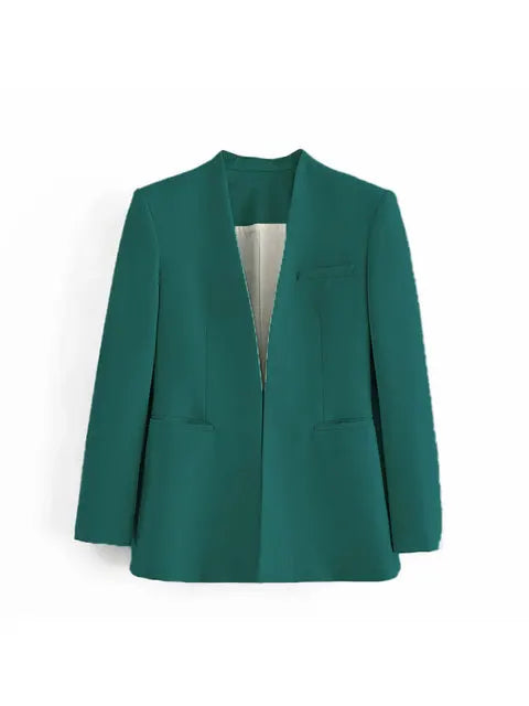 Selvara – Dames Tweedelige Business Set met Blazer & Slim-Fit Broek
