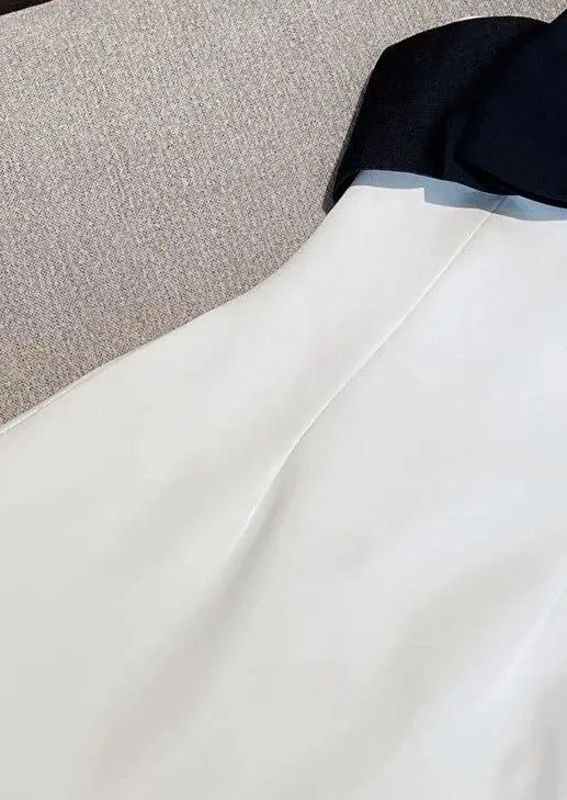 Isalyn Two-Tone Schoudervrije Jurk – Elegant, Vrouwelijk en Tijdloos Chic