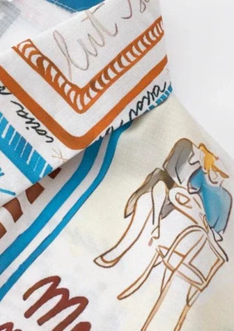 Dames linnen zomerset met oversized shirt en shorts – luchtig en casual