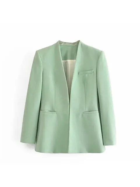 Selvara – Dames Tweedelige Business Set met Blazer & Slim-Fit Broek