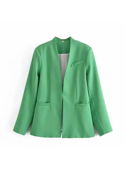 Selvara – Dames Tweedelige Business Set met Blazer & Slim-Fit Broek
