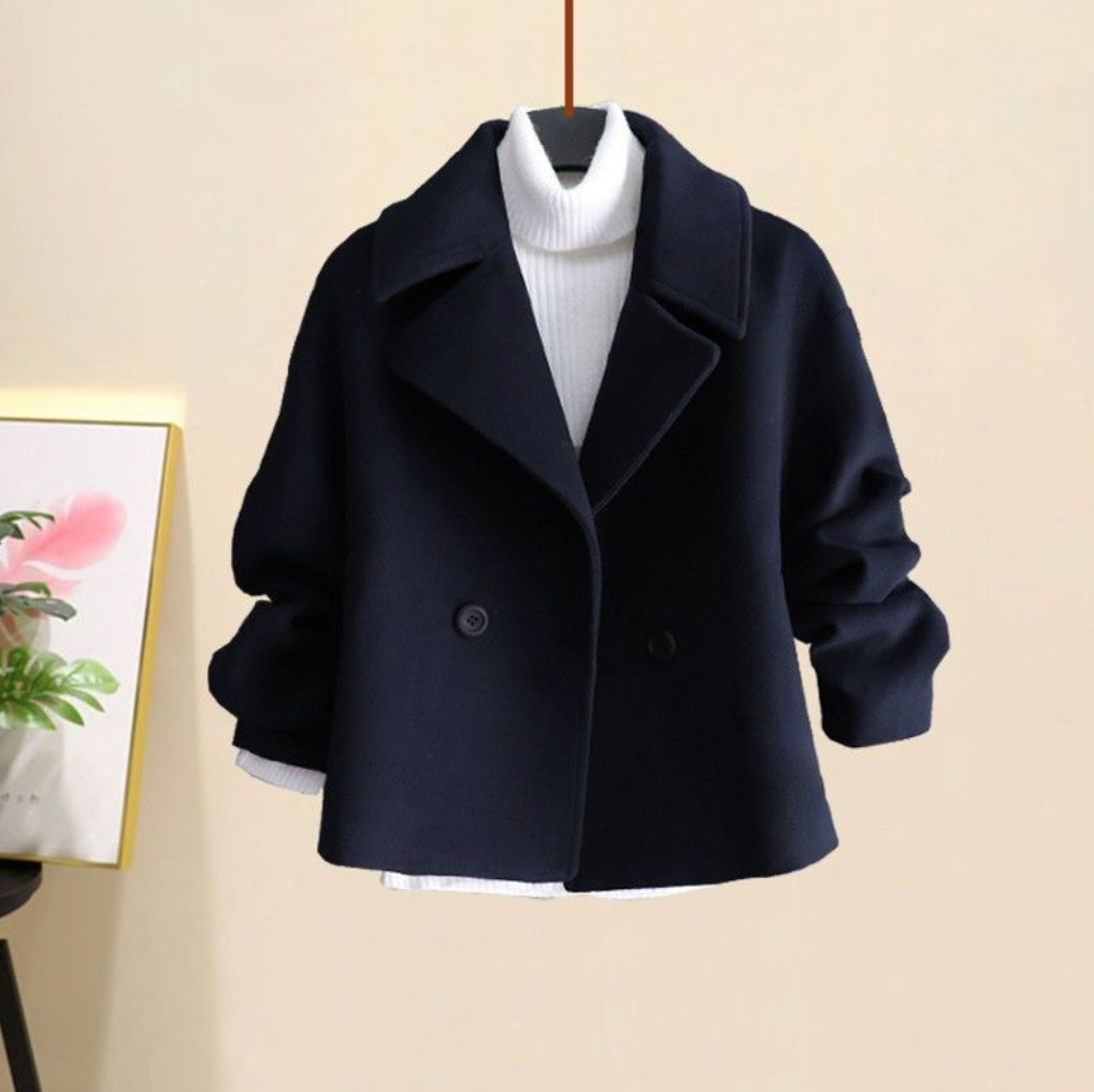 Marivelle – Dames Tussenjas met Brede Revers, Kort & Elegant, Veelzijdige Herfst/Winter Jas