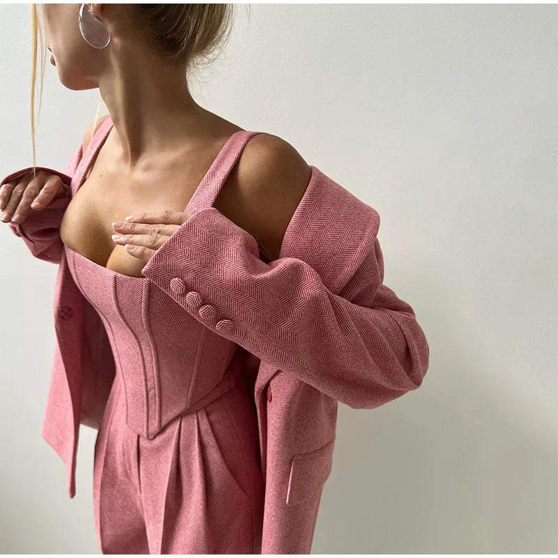 Evelora Elegant Driedelig Power-Pak – Tijdloze Klasse & Zelfverzekerde Stijl