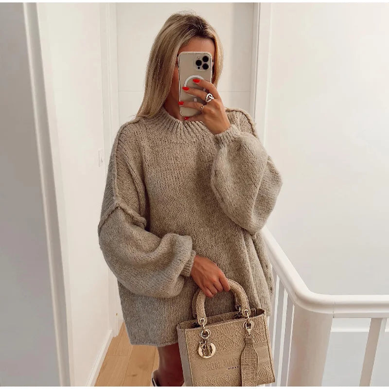 Nalena – Oversized fluweelzachte gebreide trui voor dames