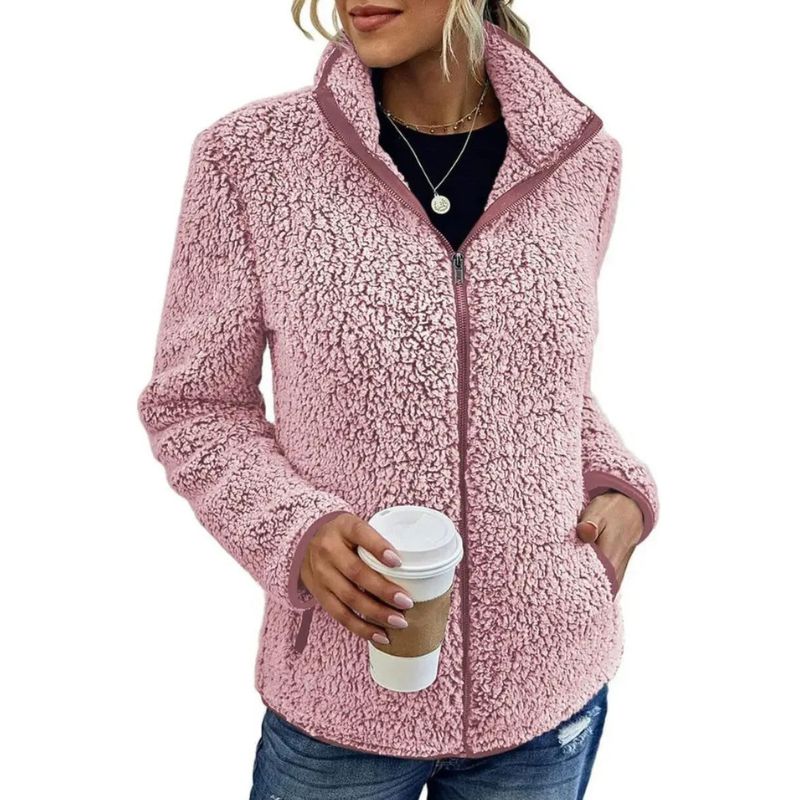 Noelle – Luxe Fleece Jacket met Tijdloze Elegantie en Zachte Warmte