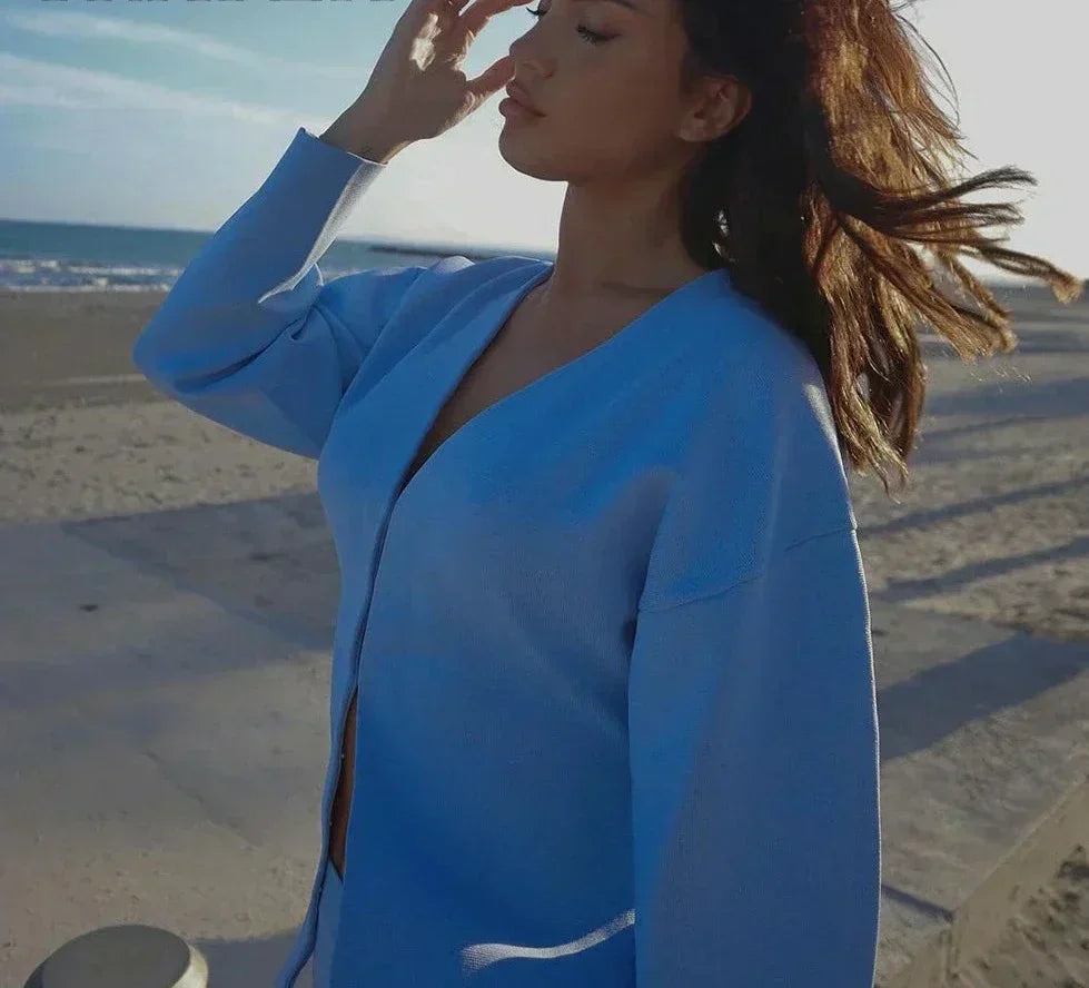 Aurelyse – Zomerset met luchtig topje en elegante rok