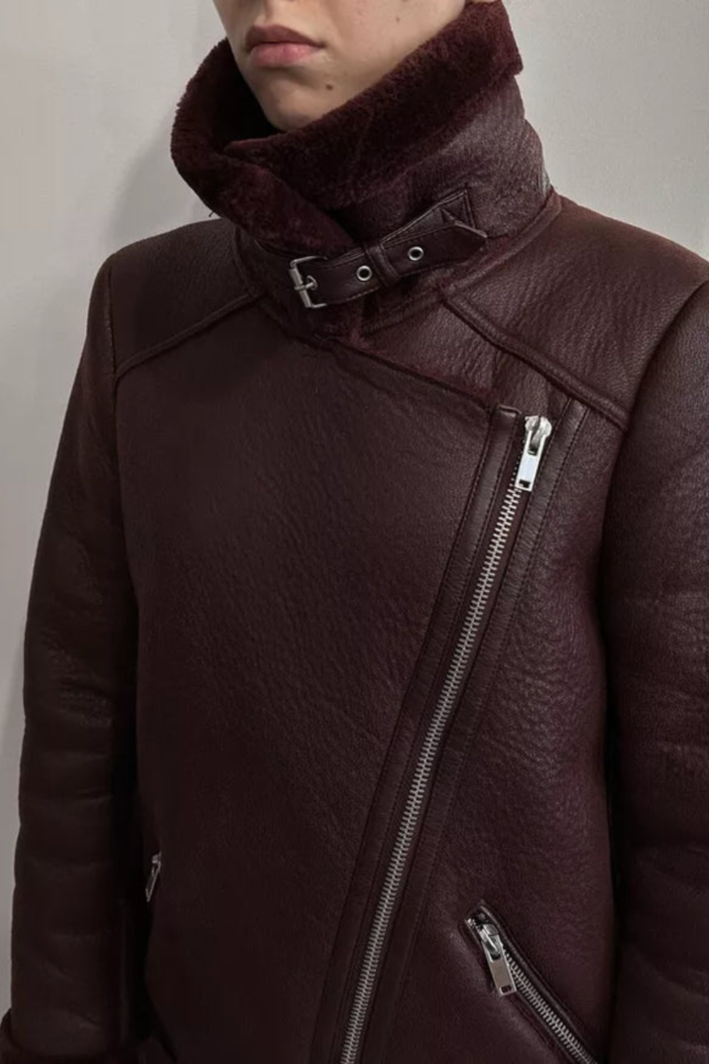 Selviana Leren Jack met Bont – Luxe Warmte & Tijdloze Elegant