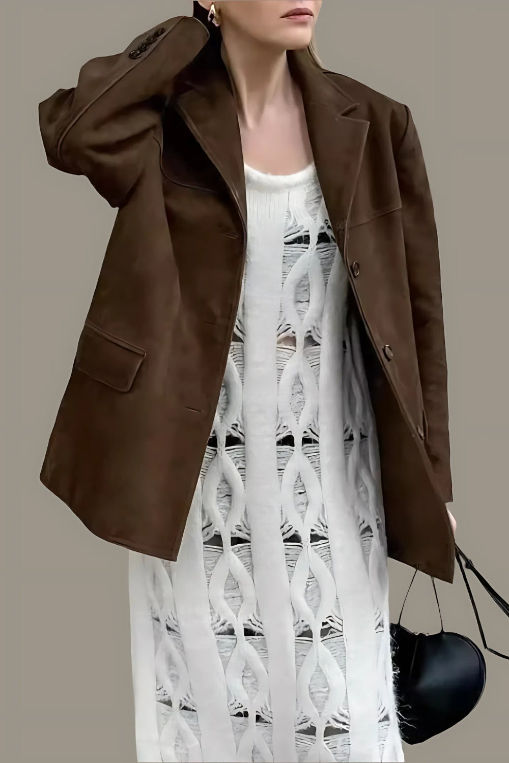 Valina Suède Blazer – Luxe Verfijning voor de Moderne Vrouw