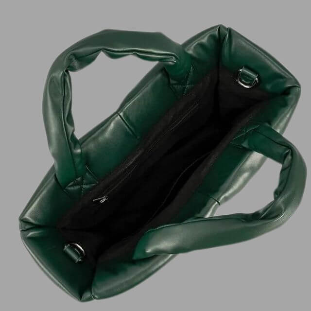 Aurelia Metallic Puffer Draagtas met Ruches – Stijlvol & Ruim