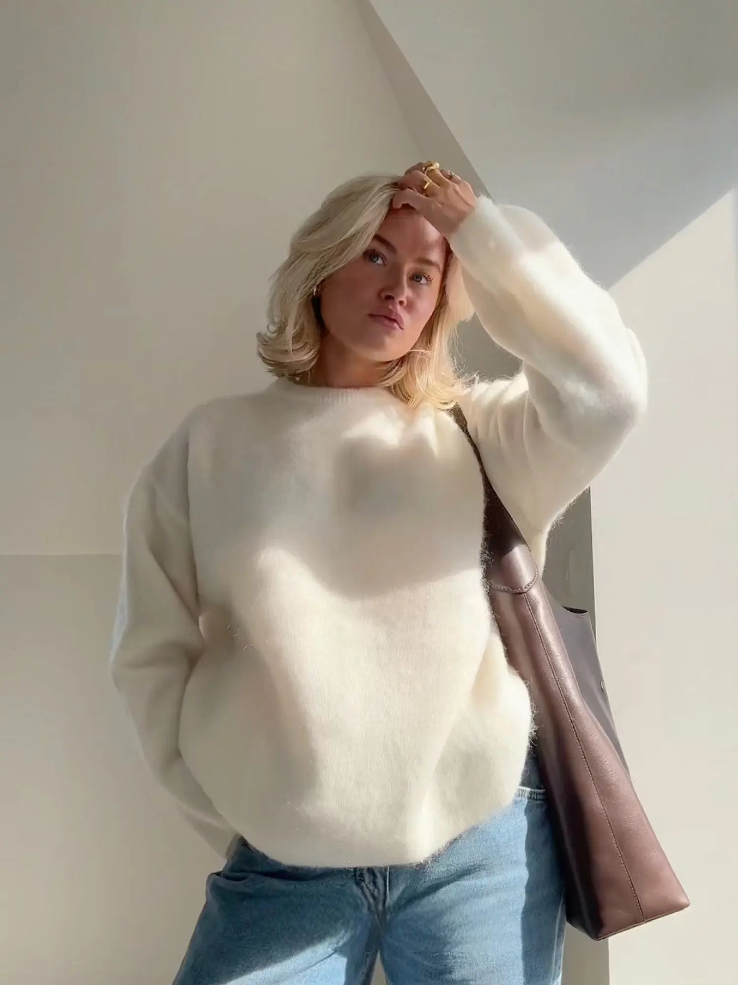 Aurevelle Mohair Trui – Tijdloze Zachtigheid met Verfijnde Luxe