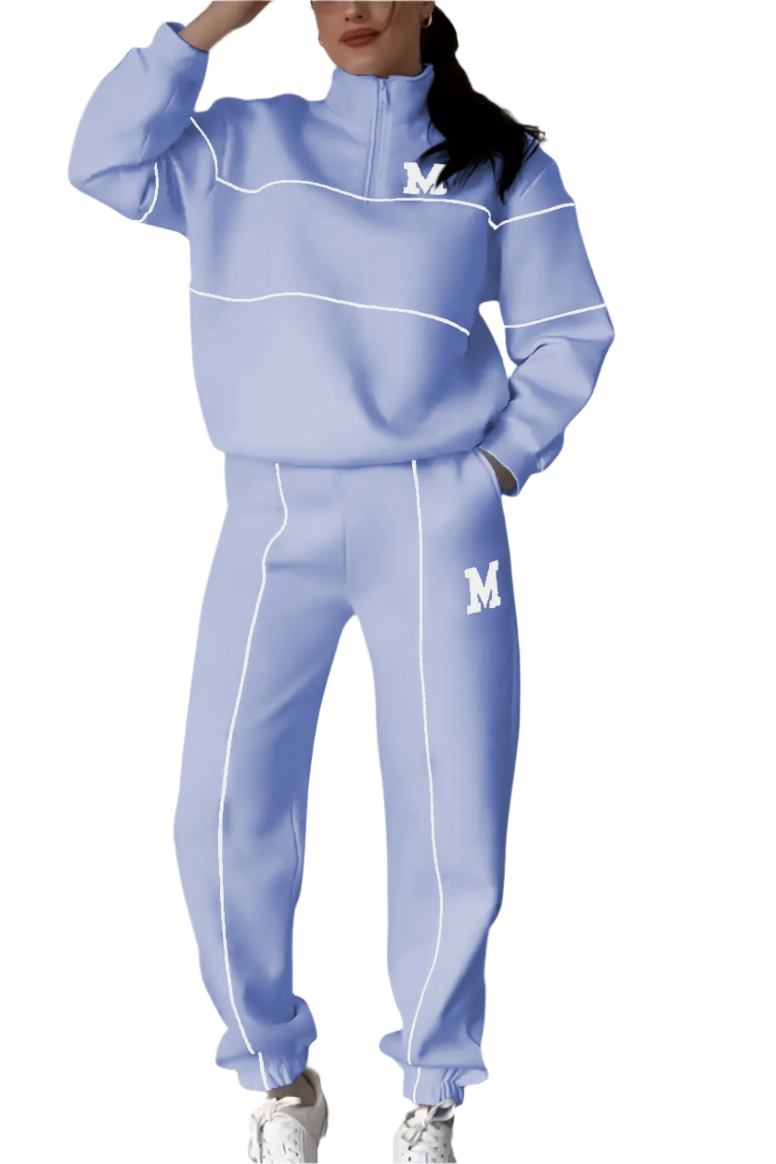 Veyra – Tweedelige Set met Letterprint en Tijdloze Stijl