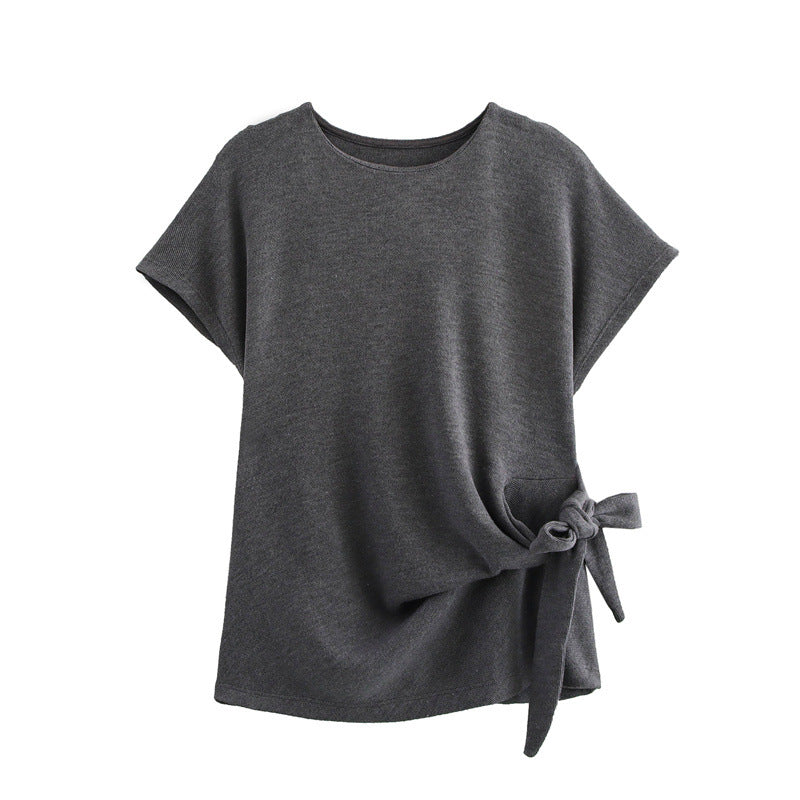 Maeve Top – Zachte Gebreide Top met Strikdetail