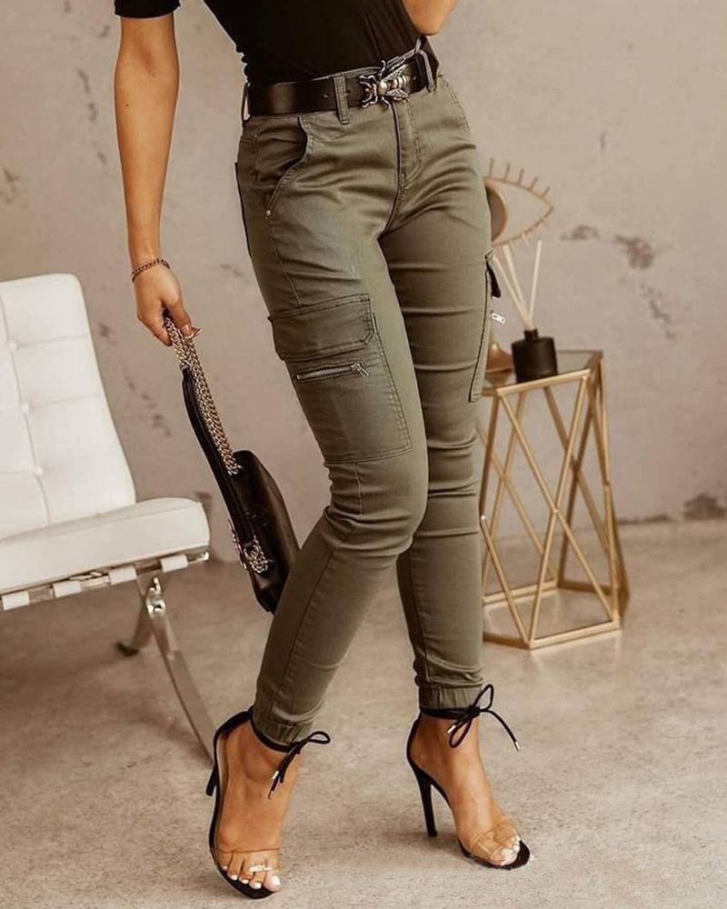 Maren Cargo Denim – Trendy Dames Jeans met Functionele Zakdetails
