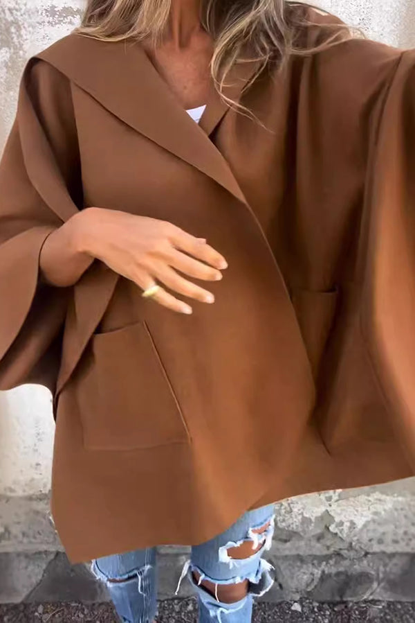 Corinne Cape Coat – oversized damesjas met moderne elegantie en casual comfort