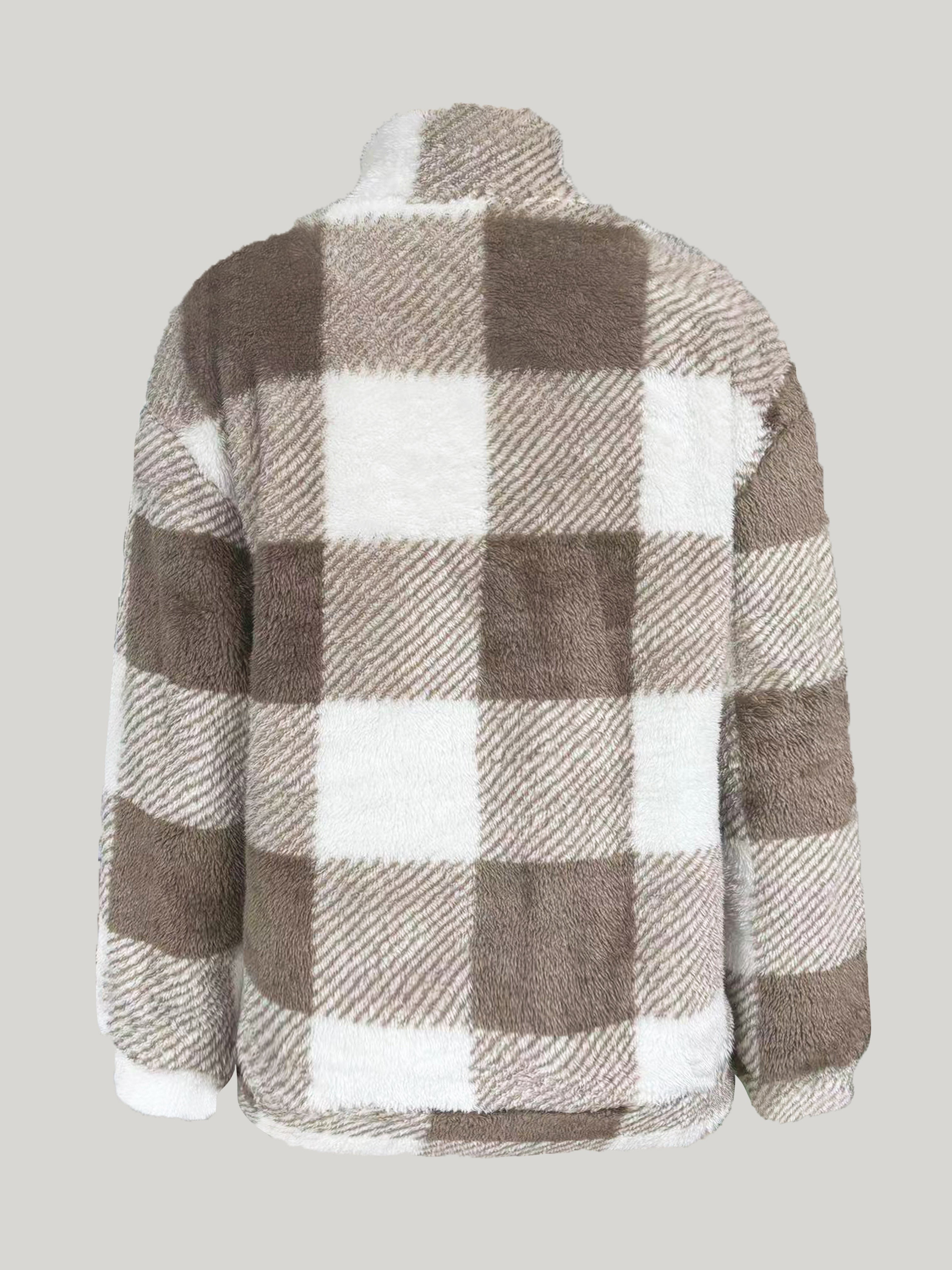 Noëlle Geruite Fleece Hoodie – Gezellig, Stijlvol & Veelzijdig